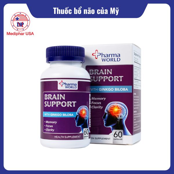 15 thuốc bổ não của Mỹ hiệu quả và được tin dùng hiện nay Viên uống Brain Support Pharma World