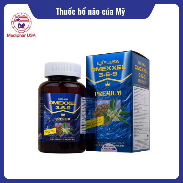 15 thuốc bổ não của Mỹ hiệu quả và được tin dùng hiện nay Viên uống Omexxel 3-6-9 Premium