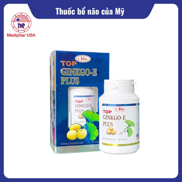 15 thuốc bổ não của Mỹ hiệu quả và được tin dùng hiện nay Viên uống Ginkgo E Plus UBB