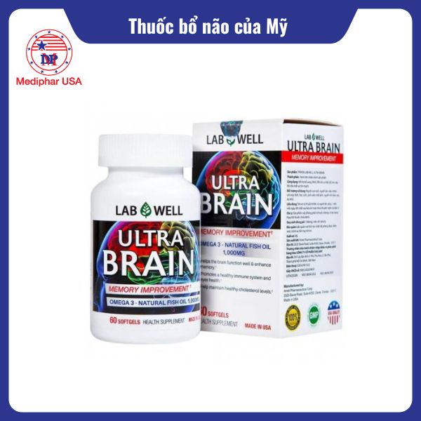 15 thuốc bổ não của Mỹ hiệu quả và được tin dùng hiện nay Ultra Brain Lab Well