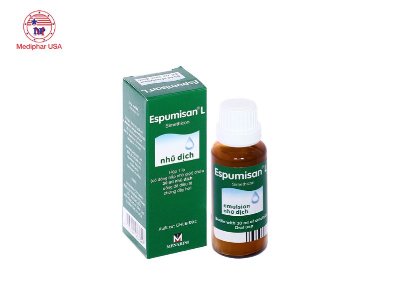 Gợi ý 4 loại thuốc chống đầy hơi cho trẻ sơ sinh Thuốc chống đầy hơi Espumisan L được các bác sĩ khuyên dùng