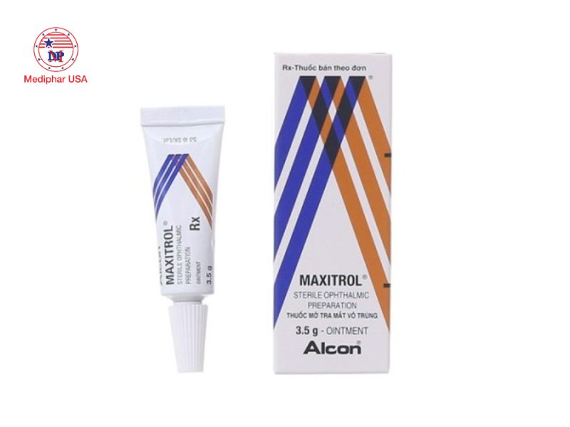 Thuốc mỡ tra mắt là gì? Công dụng và cách dùng an toàn Thuốc mỡ tra mắt Maxitrol là sản phẩm kê đơn