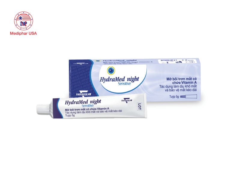 Thuốc mỡ tra mắt là gì? Công dụng và cách dùng an toàn HydraMed Night Sensitive là thuốc mỡ bôi trơn mắt dùng vào ban đêm