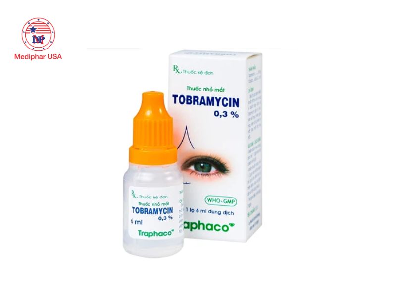 Thuốc nhỏ mắt trị đau mắt đỏ cho trẻ em an toàn và hiệu quả Thuốc nhỏ mắt Tobramycin 0,3%