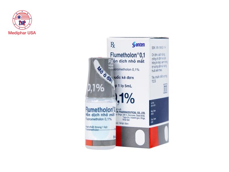 Thuốc nhỏ mắt trị đau mắt đỏ cho trẻ em an toàn và hiệu quả Thuốc nhỏ mắt trị đau mắt đỏ cho trẻ em Flumetholon 0.1% Santen