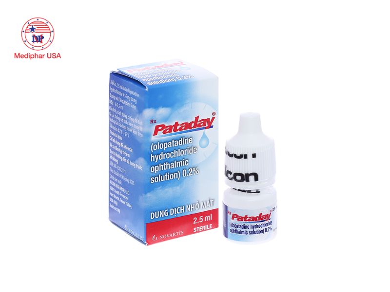 Thuốc nhỏ mắt trị đau mắt đỏ cho trẻ em an toàn và hiệu quả Dung dịch nhỏ mắt Pataday 0.2%