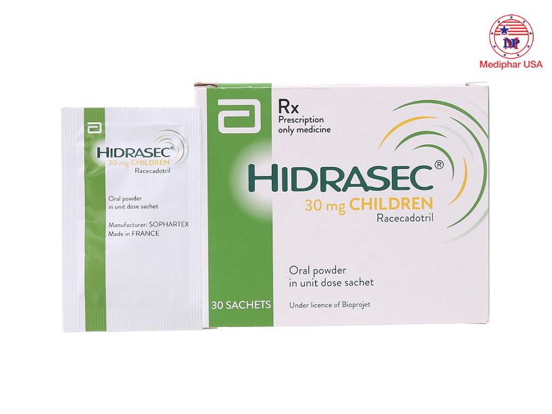 Trẻ bị rối loạn tiêu hóa uống thuốc gì? Tổng hợp 5 nhóm thuốc thường dùng Hidrasec dùng trong điều trị tiêu chảy cấp ở trẻ em