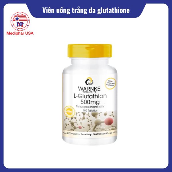 12 viên uống trắng da glutathione hiệu quả, được tin dùng hiện nay Viên uống trắng da glutathione Warnke L-Glutathion
