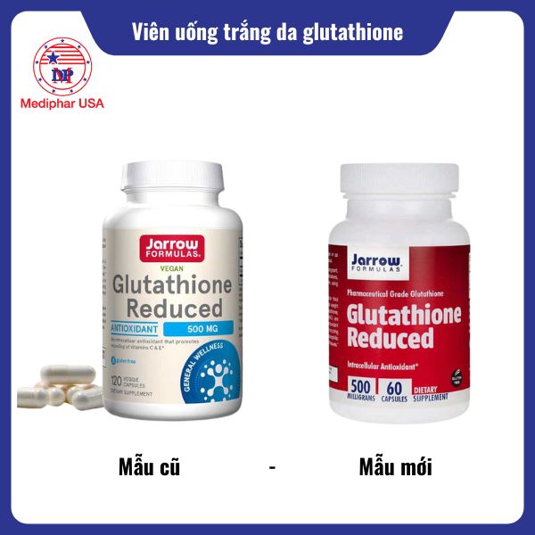12 viên uống trắng da glutathione hiệu quả, được tin dùng hiện nay Viên uống trắng da Jarrow Glutathione 500mg