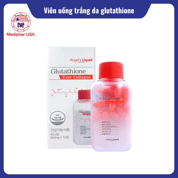 12 viên uống trắng da glutathione hiệu quả, được tin dùng hiện nay Viên uống trắng da Angels Liquid 7 Day Glutathione Ever Collagen