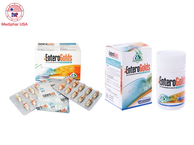 Enterogolds có tốt không? Công dụng, cách dùng và lưu ý Enterogolds 500mg được bào chế dưới dạng viên nang