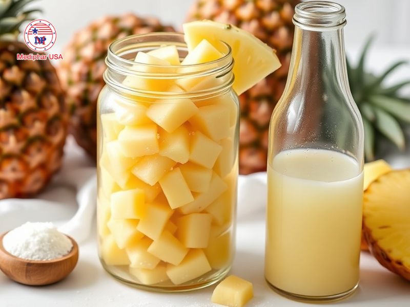 4 cách làm nước enzyme hoa quả để uống tốt cho sức khỏe Nước enzyme dứa chứa bromelain giúp chống viêm
