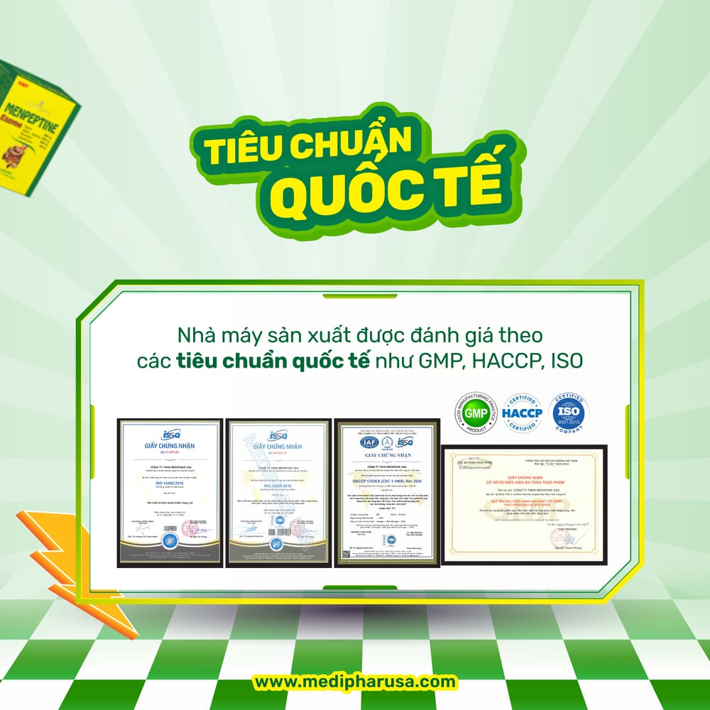 THÔNG BÁO: MENPEPTINE ENZYME CẢI TIẾN BAO BÌ – NÂNG CAO CHẤT LƯỢNG THÔNG BÁO: MENPEPTINE ENZYME CẢI TIẾN BAO BÌ – NÂNG CAO CHẤT LƯỢNG