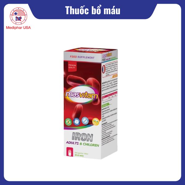12 loại thuốc bổ máu hiệu quả, được tin dùng hiện nay Siro bổ máu Masenz Masvitam Iron