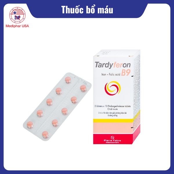 12 loại thuốc bổ máu hiệu quả, được tin dùng hiện nay Viên uống Tardyferon B9 bổ máu