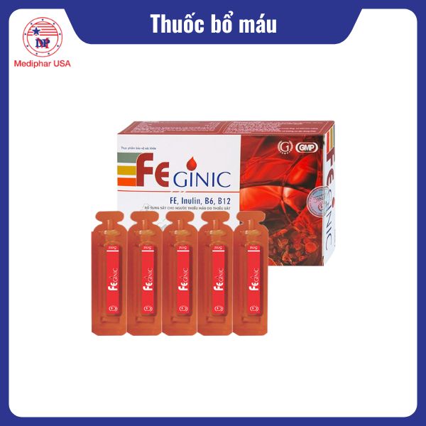12 loại thuốc bổ máu hiệu quả, được tin dùng hiện nay Ống uống bổ máu Feginic