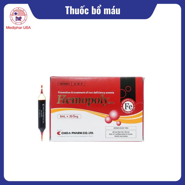 12 loại thuốc bổ máu hiệu quả, được tin dùng hiện nay Ống uống bổ máu Hemopoly