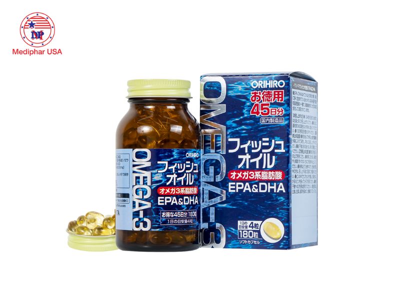 Orihiro Fish Oil bổ não Nhật 180 viên