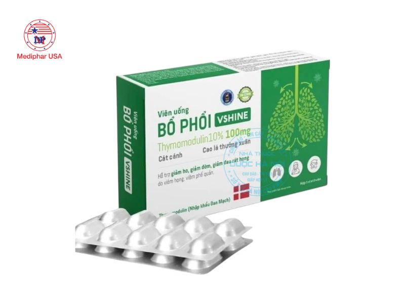 12 loại thuốc bổ phổi giúp giảm ho, tăng cường chức năng hô hấp Viên uống bổ phổi Vshine
