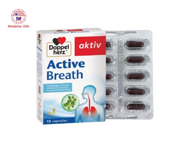 12 loại thuốc bổ phổi giúp giảm ho, tăng cường chức năng hô hấp Bổ phổi Doppelherz Active Breath