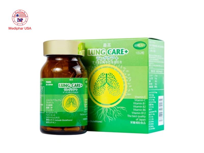 12 loại thuốc bổ phổi giúp giảm ho, tăng cường chức năng hô hấp Viên uống bổ phổi Lung Care+ Jpanwell