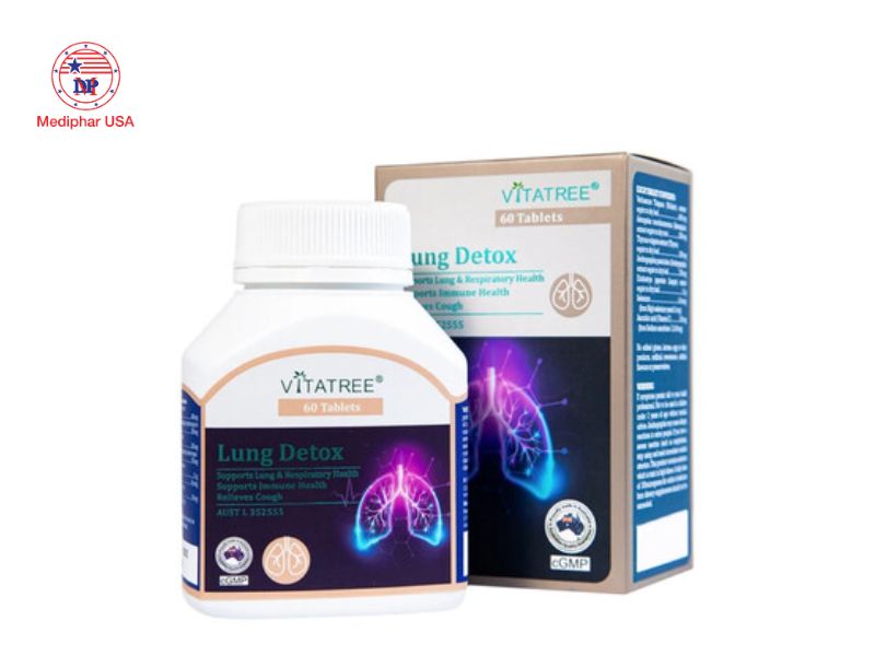 12 loại thuốc bổ phổi giúp giảm ho, tăng cường chức năng hô hấp Viên uống bổ phổi Vitatree Lung Detox