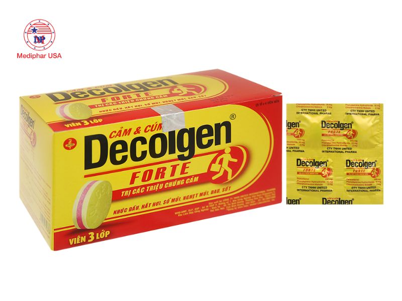 11 loại thuốc cảm cúm tốt giúp giảm nhanh triệu chứng Thuốc cảm cúm Decolgen forte