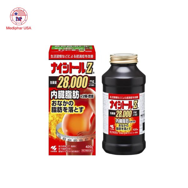 10+ loại thuốc giảm cân của Nhật Bản được tin dùng trên thị trường Thuốc giảm mỡ bụng của Nhật 28000mg Kobayashi Naishituro Z