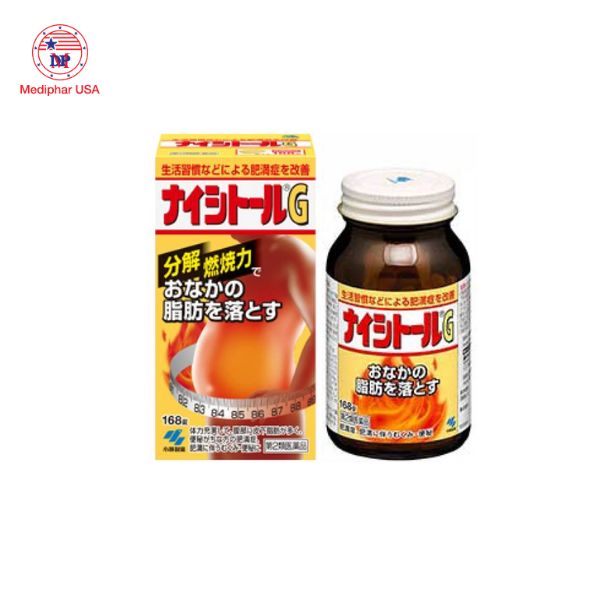 10+ loại thuốc giảm cân của Nhật Bản được tin dùng trên thị trường Viên uống giảm mỡ bụng của Nhật Kobayashi Naishitoru G 3100