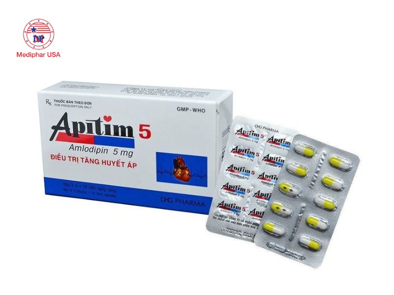 11 loại thuốc huyết áp phổ biến thường dùng hiện nay Thuốc huyết áp Apitim 5