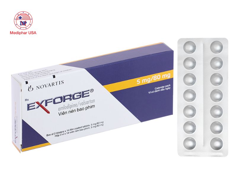 11 loại thuốc huyết áp phổ biến thường dùng hiện nay Thuốc huyết áp Exforge 5mg/80mg
