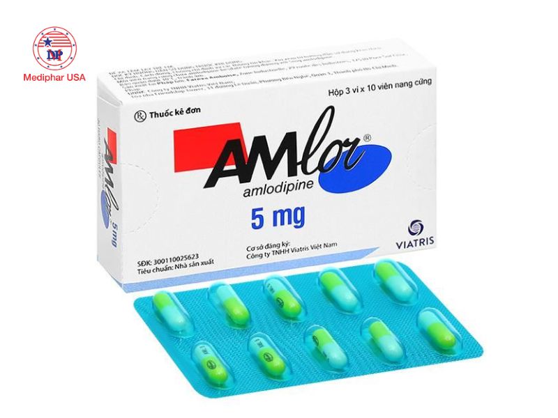 11 loại thuốc huyết áp phổ biến thường dùng hiện nay Thuốc huyết áp Amlor 5mg