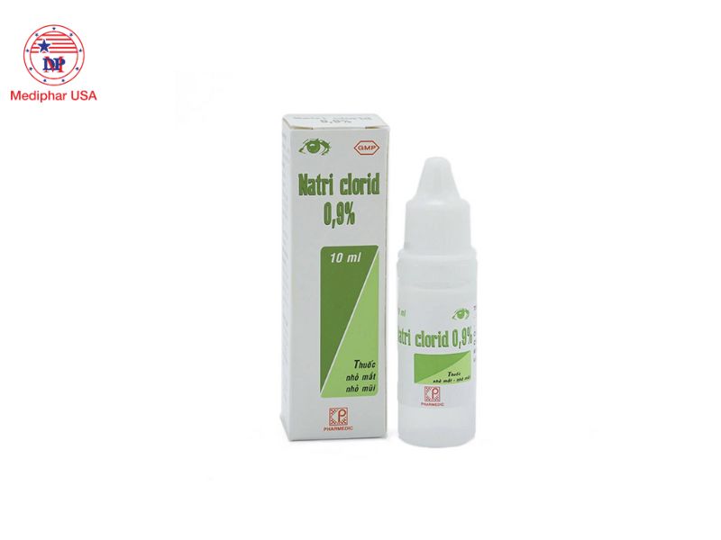 8 loại thuốc nhỏ mắt cho trẻ sơ sinh bị ghèn phổ biến hiện nay Natri Clorid 0,9% Pharmedic