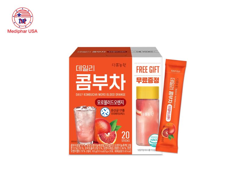 8 loại trà giảm cân phổ biến đang có mặt trên thị trường Trà Kombucha Moro Blood Orange