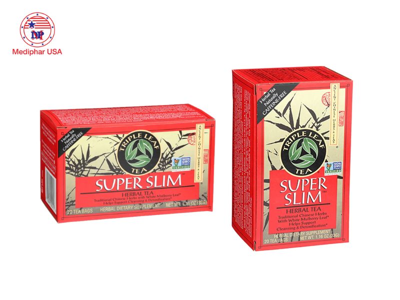 6 loại trà giảm cân của Mỹ tốt có mặt trên thị trường hiện nay Trà giảm cân Triple Leaf Herbal Tea