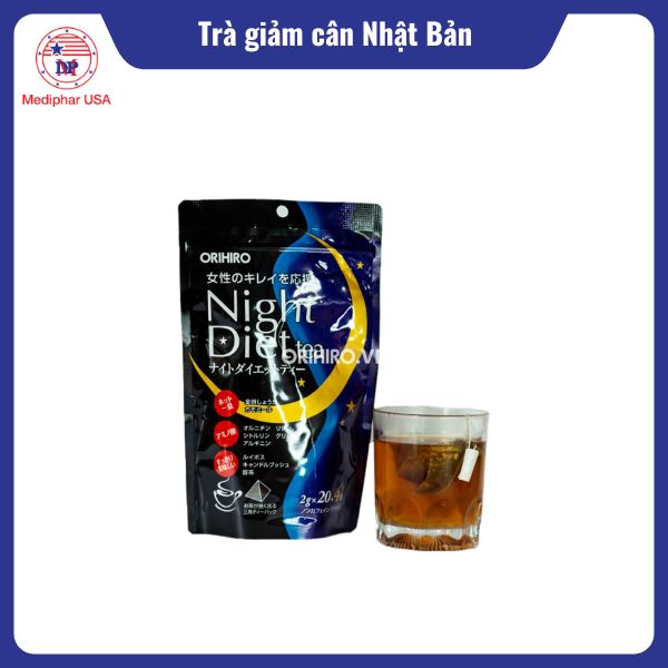 13 loại trà giảm cân Nhật Bản tốt đang có mặt trên thị trường Trà Night Diet Tea Orihiro