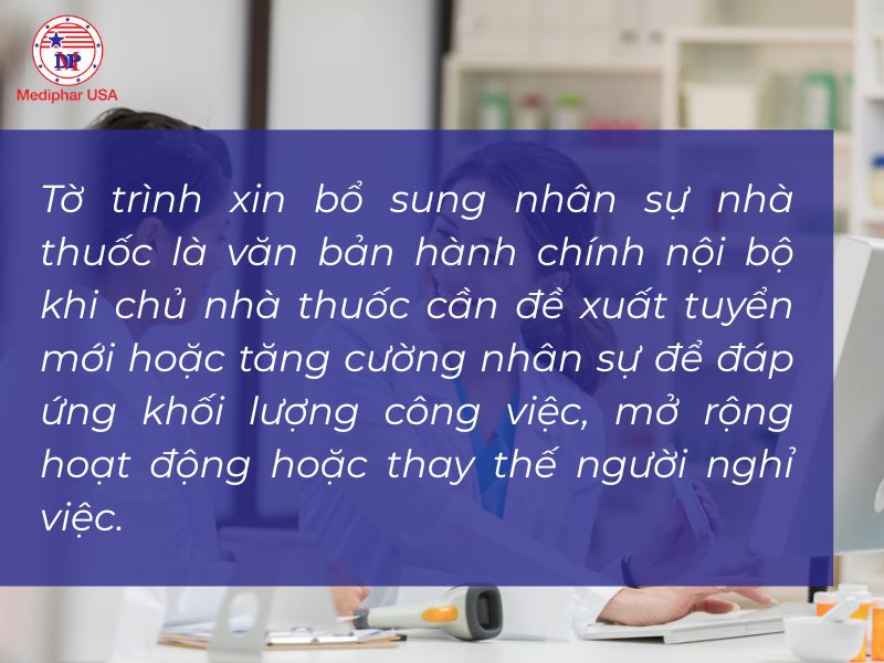 Mẫu đơn xin bổ sung nhân sự nhà thuốc: Cách viết và lưu ý cần thiết Tờ trình xin bổ sung nhân sự tại nhà thuốc
