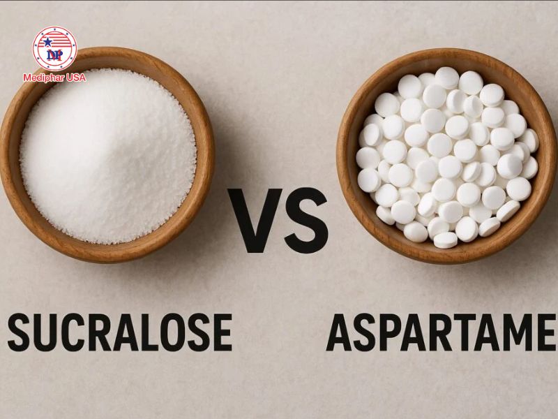 Đường sucralose và aspartame đều là chất tạo ngọt phổ biến