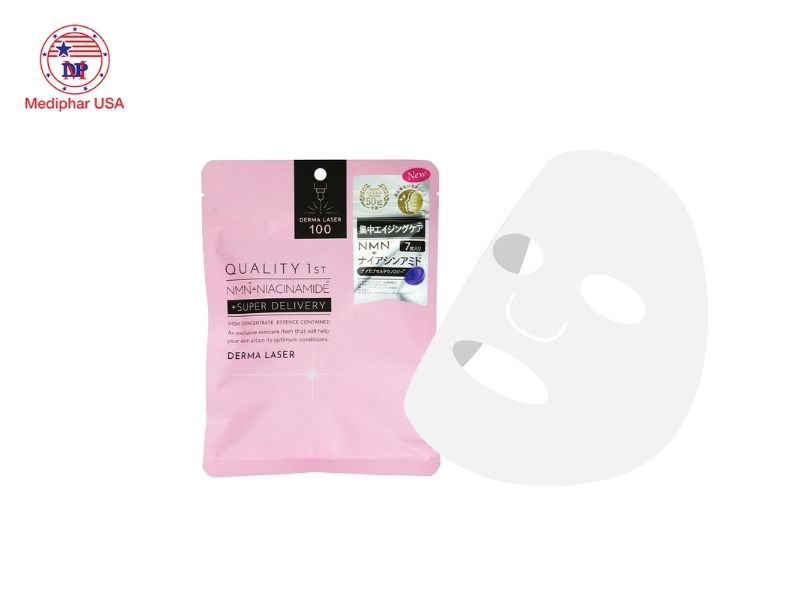 9 loại mặt nạ NMN tốt trên thị trường và lưu ý khi sử dụng Mặt nạ Hồng Quality 1st Super Delivery NMN Niacinamide