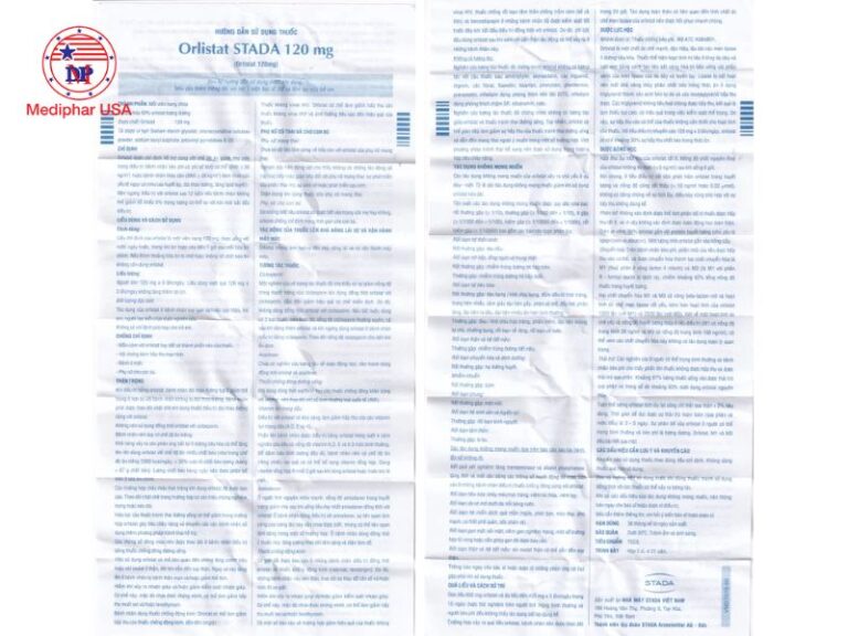Orlistat Stada 120mg: Thành phần, công dụng, cách dùng và lưu ý khi sử dụng