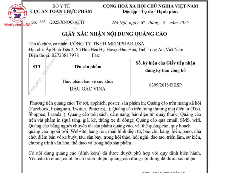 Quảng cáo thực phẩm chức năng: Cập nhật quy định mới nhất Giấy phép quảng cáo thực phẩm chức năng