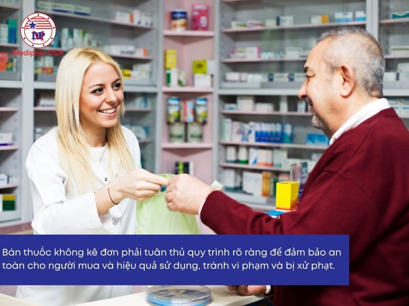 Quy trình bán thuốc không kê đơn (OTC) chuẩn GPP Bán thuốc không kê đơn phải tuân thủ quy trình rõ ràng để đảm bảo an toàn cho người mua