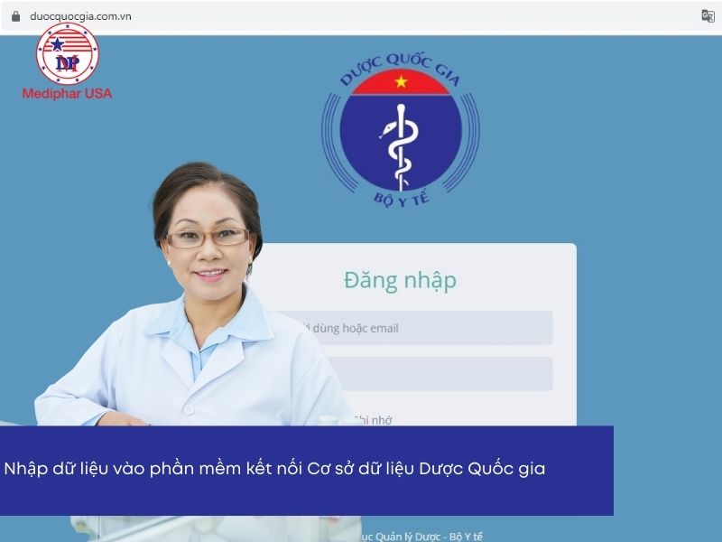 Quy trình bán thuốc không kê đơn (OTC) chuẩn GPP Nhập dữ liệu vào phần mềm kết nối Cơ sở dữ liệu Dược Quốc gia