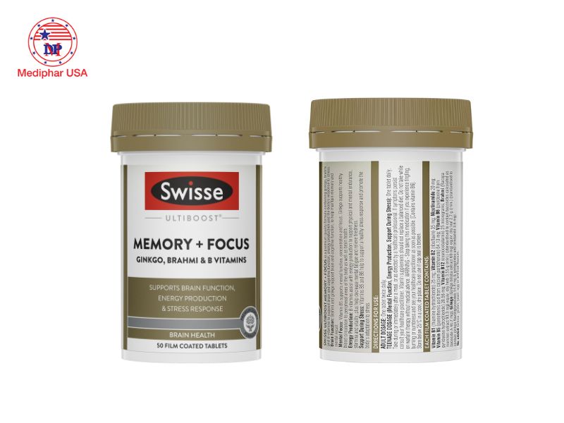 10 loại thuốc bổ não của Úc tốt đang có mặt trên thị trường hiện nay Swisse Ultiboost Memory + Focus