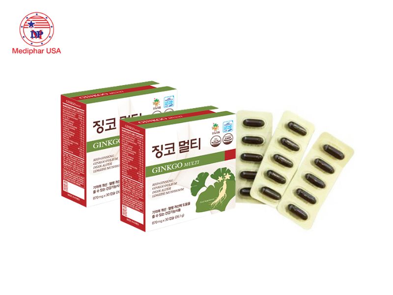 7 thuốc bổ não Hàn Quốc đang có mặt trên thị trường hiện nay Viên Ginkgo Multi bổ não