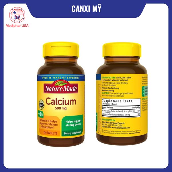 Nature Made Calcium 500mg with Vitamin D3