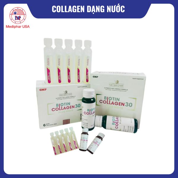 11 loại collagen dạng nước tốt đang có mặt trên thị trường Biotin Collagen 30 Plus White