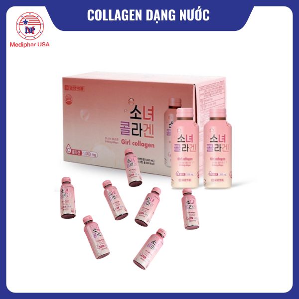 11 loại collagen dạng nước tốt đang có mặt trên thị trường Collagen dạng nước Girl Collagen 1000mg