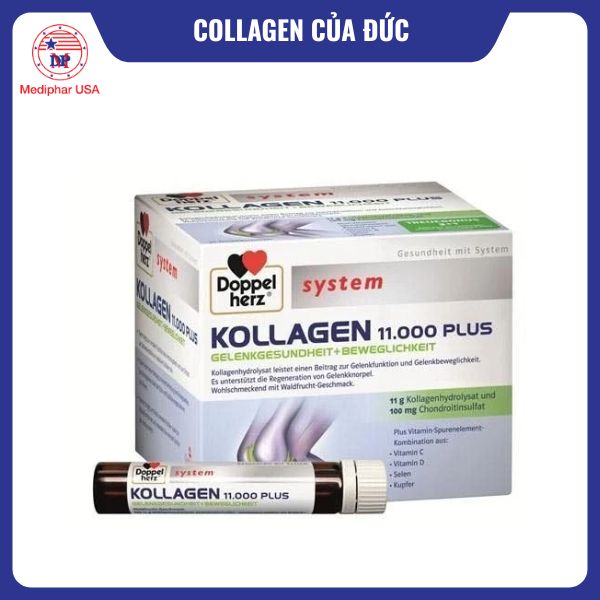 11 loại collagen của Đức tốt đang có mặt trên thị trường Collagen Đức Doppelherz Kollagen 11.000 Plus