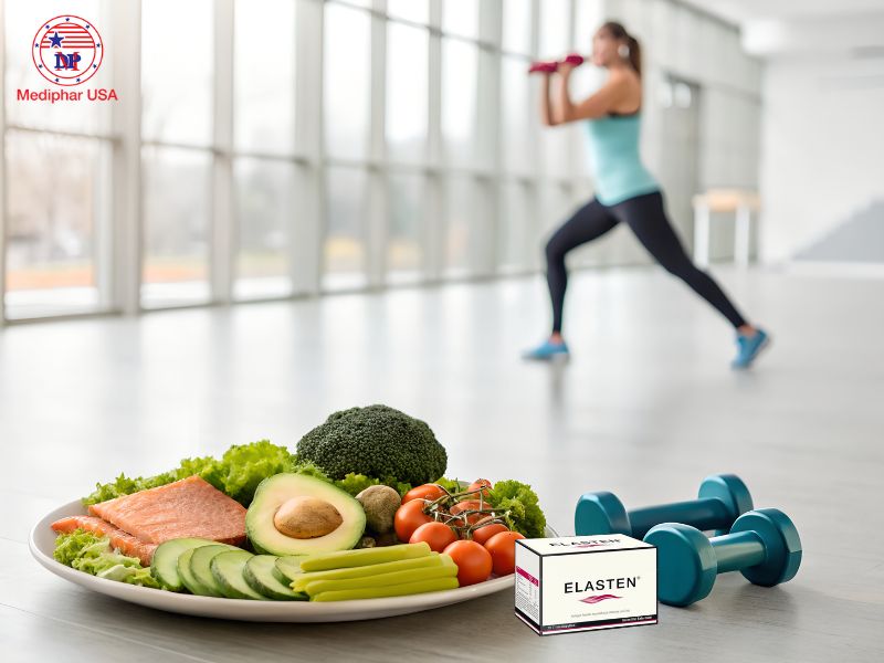 Giữ chế độ sinh hoạt và ăn uống lành mạnh khi sử dụng Collagen Elasten